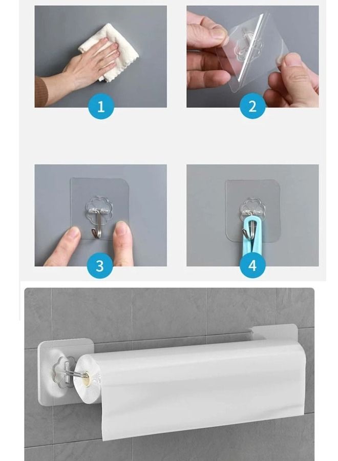 5 قطع خطاف حائط لاصق متعددة الوظائف لتعليق الإكسسوارات وأواني المطبخ ولوازم الحمام - Image 5