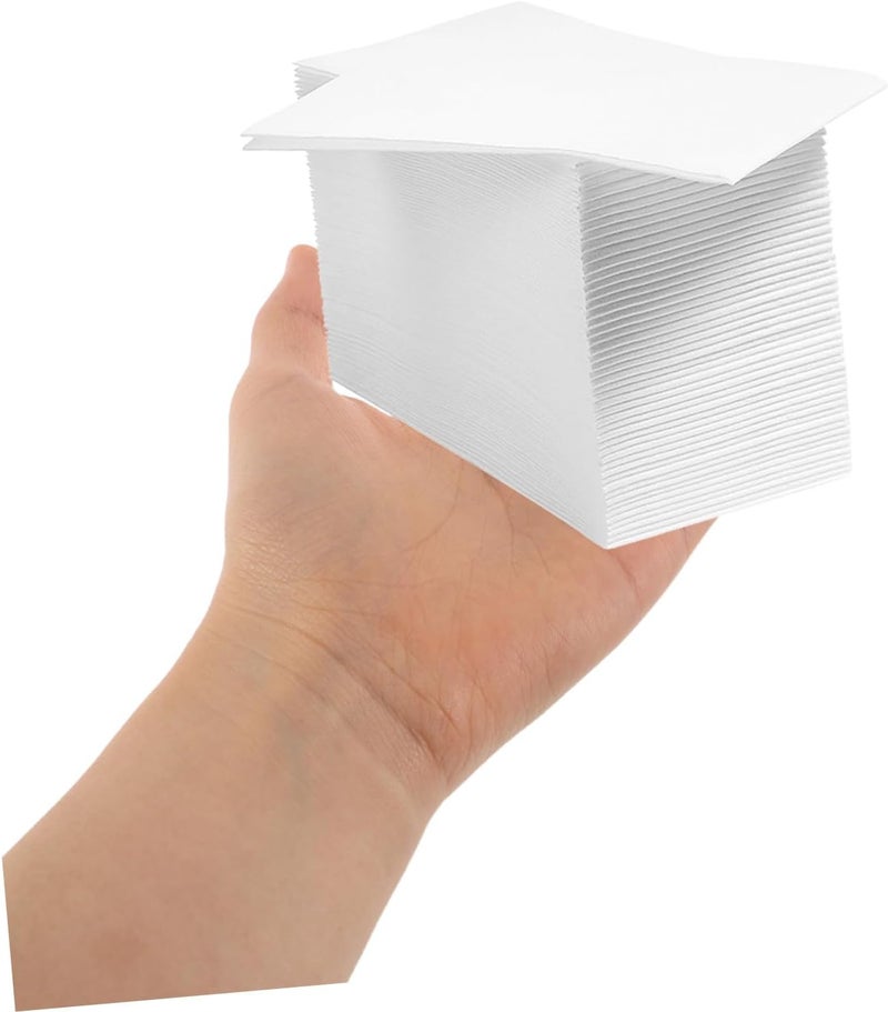 Disposable Dinner Napkins 100pcs White Thick Paper Hand Towels Folded Guest Towels Soft Absorbent for Weddings Parties Banquets Bathroom Use - Image 4