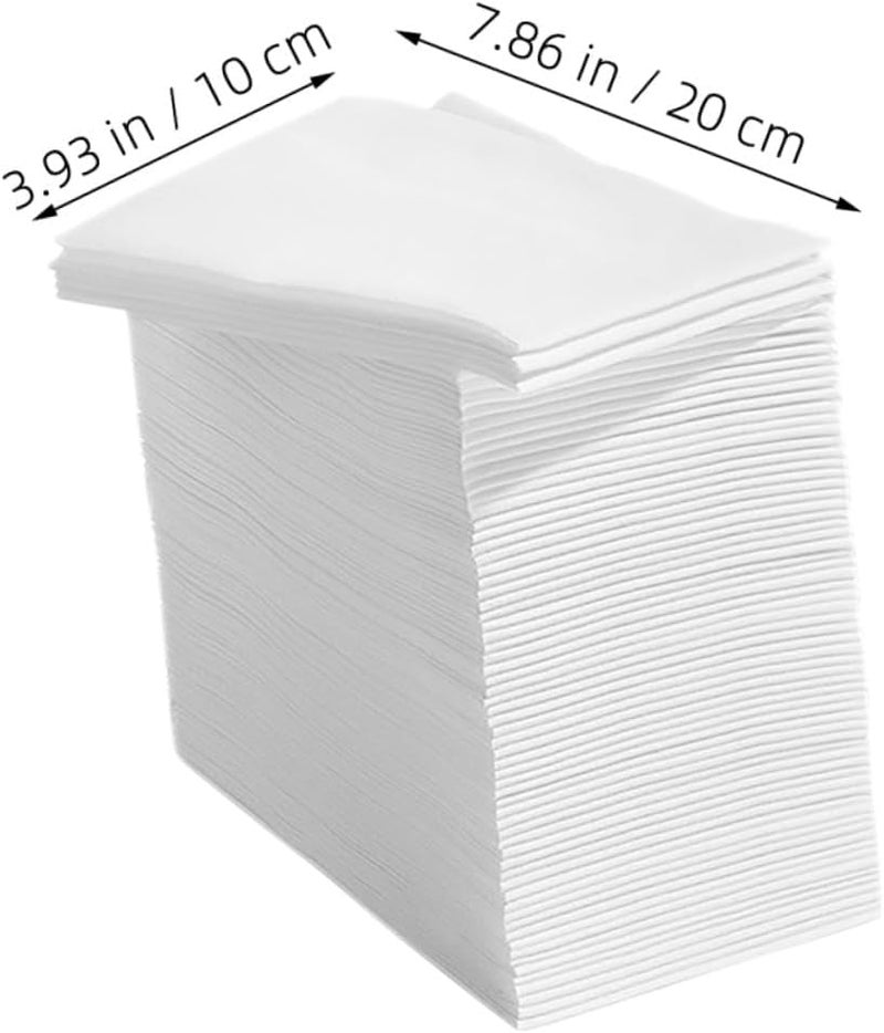 Disposable Dinner Napkins 100pcs White Thick Paper Hand Towels Folded Guest Towels Soft Absorbent for Weddings Parties Banquets Bathroom Use - Image 2