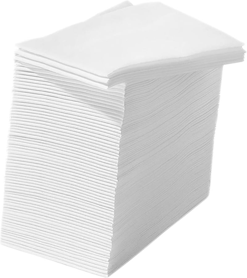 Disposable Dinner Napkins 100pcs White Thick Paper Hand Towels Folded Guest Towels Soft Absorbent for Weddings Parties Banquets Bathroom Use - Image 1