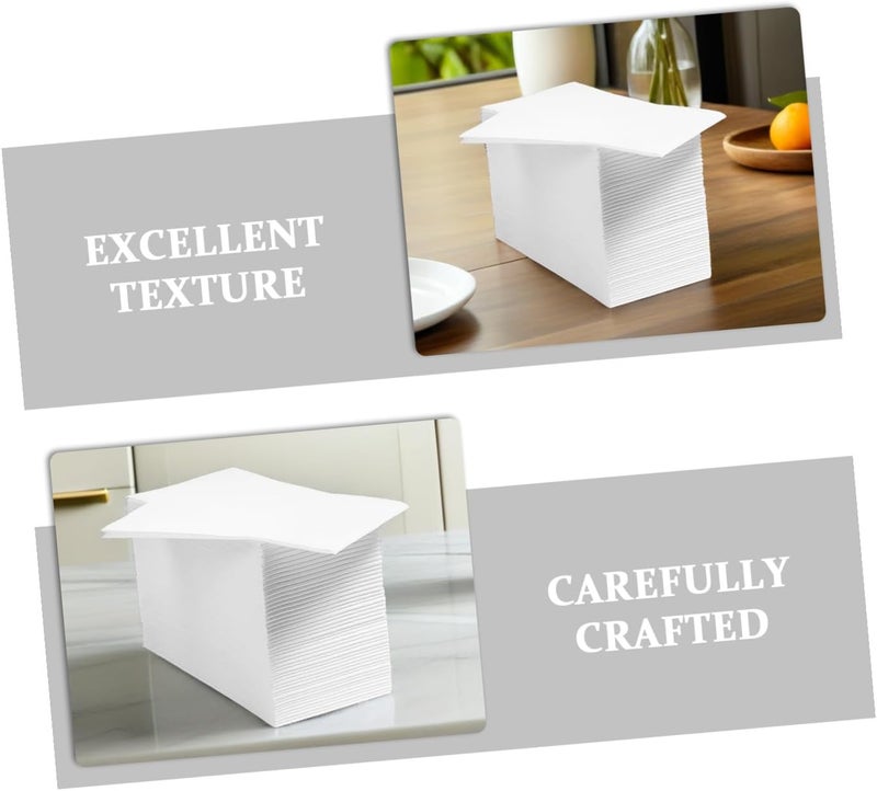 Disposable Dinner Napkins 100pcs White Thick Paper Hand Towels Folded Guest Towels Soft Absorbent for Weddings Parties Banquets Bathroom Use - Image 3