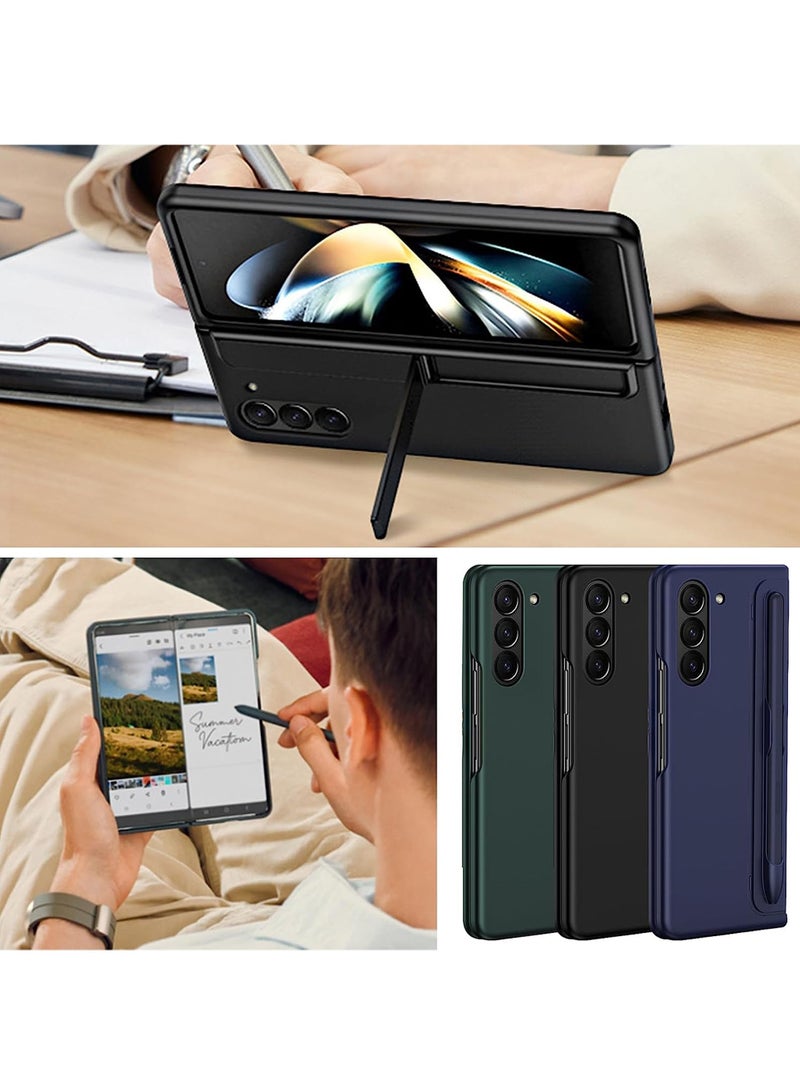 روك بو جراب لهاتف Samsung Galaxy Z Fold 5 مع قلم S Pen [حامل قلم S قابل للتغيير ومسند] [دعم الشحن اللاسلكي] جراب Matte Z Fold 5 صلب PC مقاوم للصدمات ومضاد للخدش لهاتف Samsung Z Fold 5 - Image 5