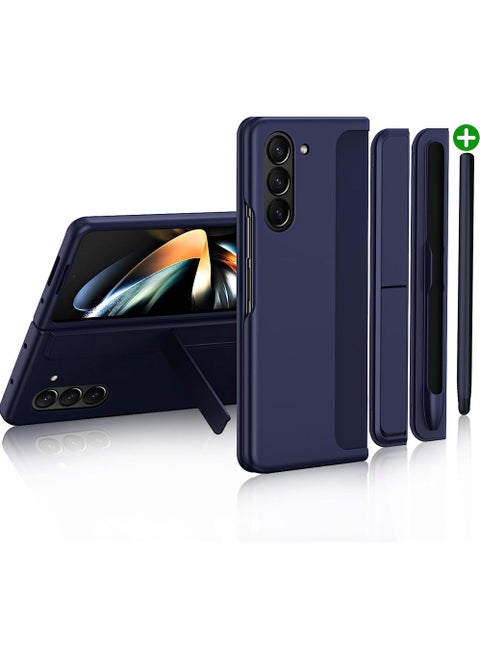 For Samsung Galaxy Z Fold 5 Case with S Pen [Changable S Pen Holder & Kickstand ] [Support Wireless Charging] Matte Z Fold 5 Case Hard PC Shockproof Anti-Scratch Case for Samsung Z Fold 5