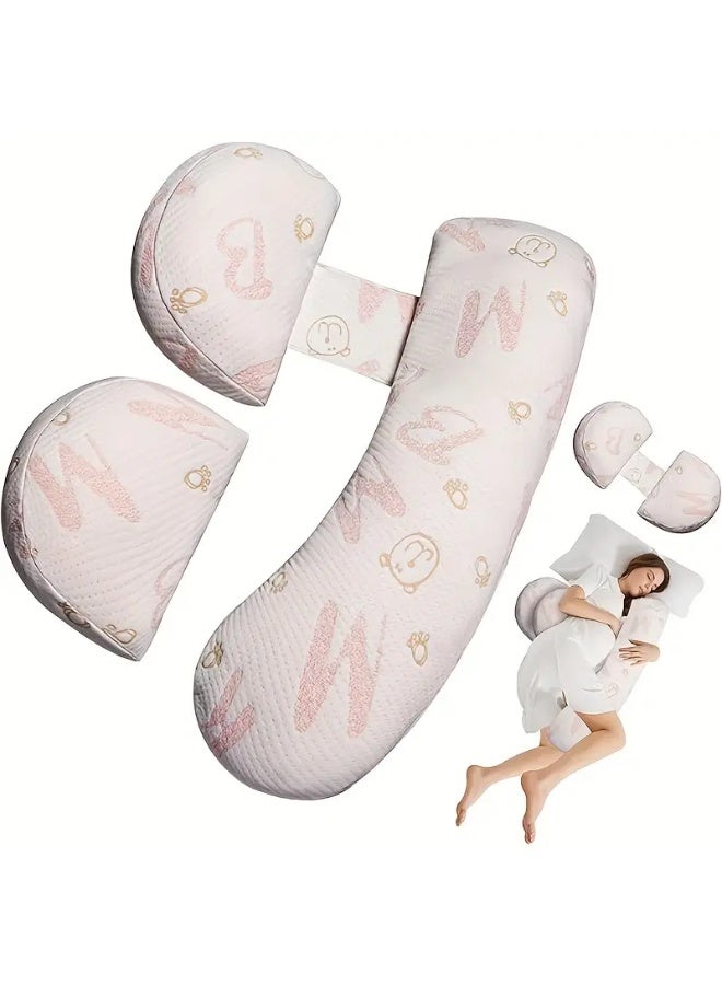 Full Body Pregnancy Pillow – Maternity Sleeping Support for Back, Belly & Legs, Dual-Use Breastfeeding & Side Sleeper Cushion with Washable Cover - Image 2