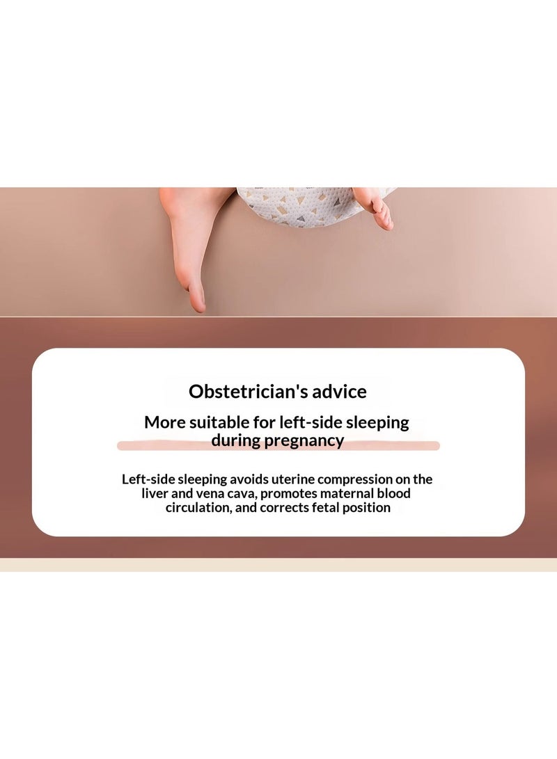وسادة الحمل للنوم الجانبي - دعم قابل للتعديل للأمهات للظهر والبطن - وسادة جسم على شكل U لتخفيف آلام الحمل ودعم الساقين - قطن قابل للتنفس - Image 5