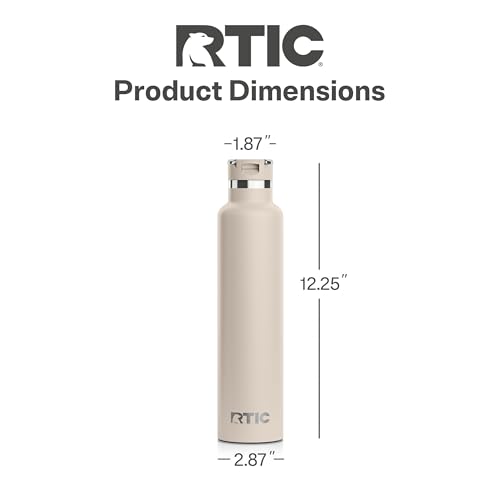 RTIC 26oz Journey Bottle Metal Ceramic Lined Stainless Steel Vacuum Insulated, BPA Free, Reusable, for Water, Hot and Cold Drinks, Travel, Sports, Camping, Beach - Image 5