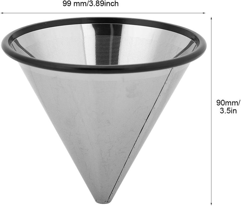 Keenso Double Layered Stainless Steel Coffee Filter Dripper Mesh Strainer, Ideal for Coffee Enthusiasts and Beginners - Image 4