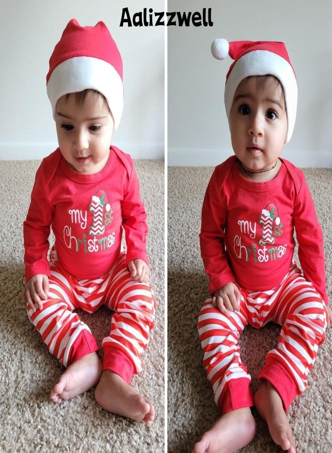 Aalizzwell ملابس عيد الميلاد الأول للأطفال الخدج من الأولاد والبنات، بأكمام طويلة، لون أخضر، للجنسين، ملابس توائم. - Image 2