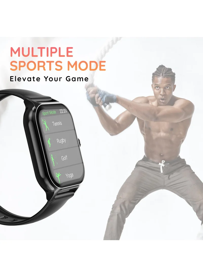 بيبل Elevate 1.99" ( 5.05 cm) infinite Display, BT Calling, Health Suite, Multi Sports Mode, Step Pedometer, Multiple Watch Faces, AI Voice Assistance, Sleep Monitor, Alarm & Notification, Sedentary Alert, Smart Calculator