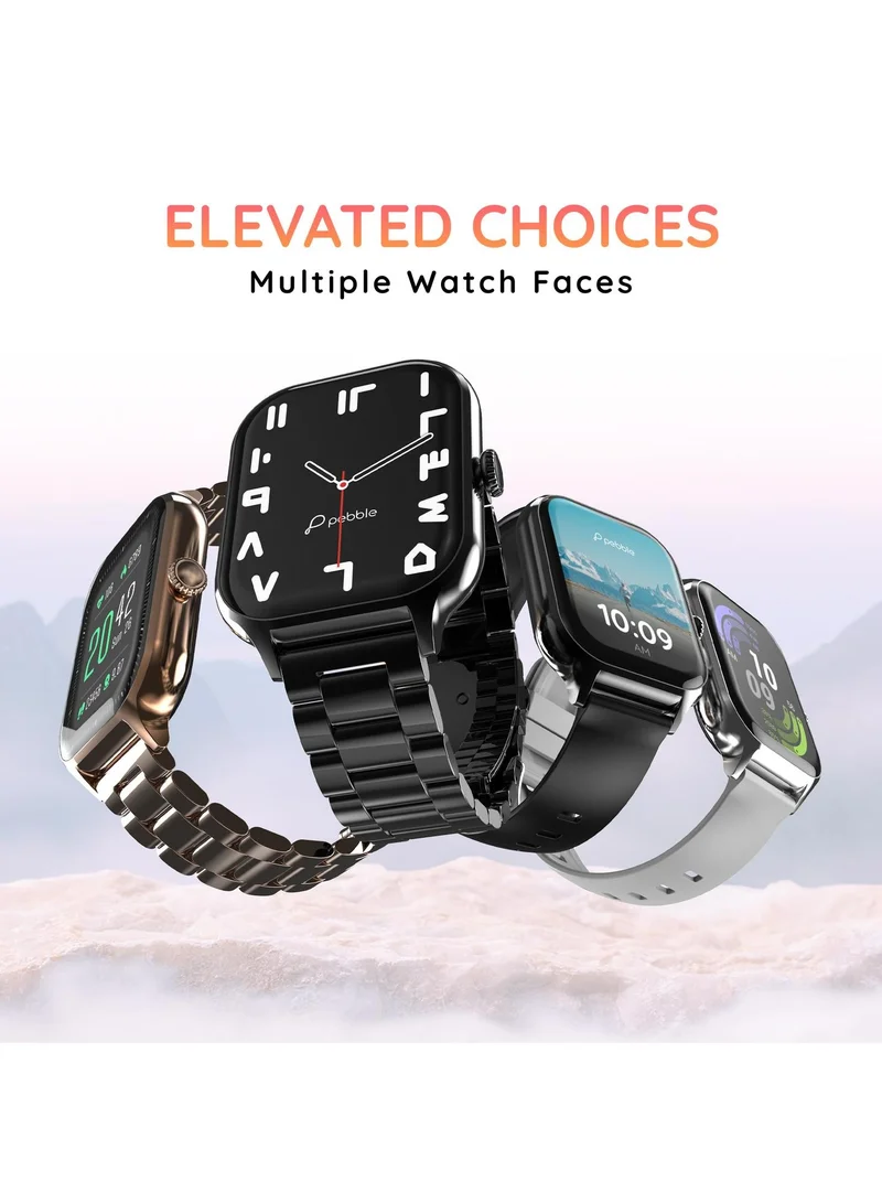 بيبل Elevate 1.99" ( 5.05 cm) infinite Display, BT Calling, Health Suite, Multi Sports Mode, Step Pedometer, Multiple Watch Faces, AI Voice Assistance, Sleep Monitor, Alarm & Notification, Sedentary Alert, Smart Calculator