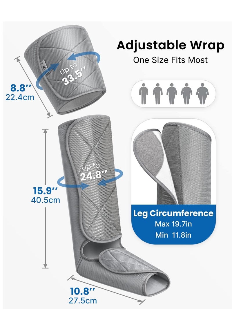RENPHO - RENPHO Leg Massager, Air Compression for Circulation Calf Feet Thigh Massage - Image 1