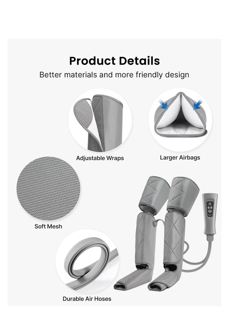 RENPHO - RENPHO Leg Massager, Air Compression for Circulation Calf Feet Thigh Massage - Image 1