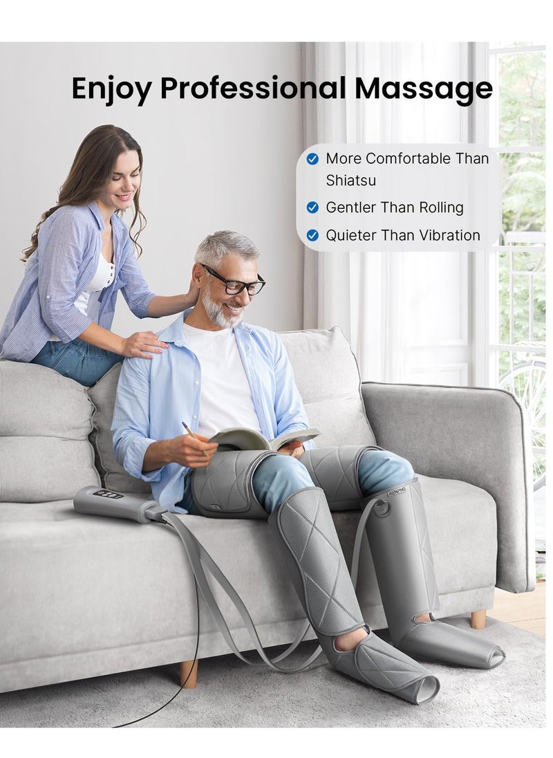 RENPHO - RENPHO Leg Massager, Air Compression for Circulation Calf Feet Thigh Massage - Image 1