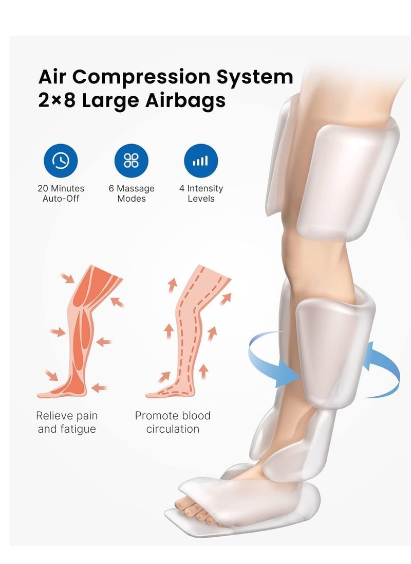 RENPHO - RENPHO Leg Massager, Air Compression for Circulation Calf Feet Thigh Massage - Image 1