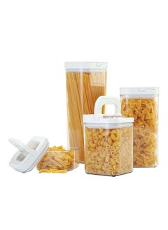 Lock2Go Square Fliplock Canisters 4 Pcs. Set 2000 milliliter
