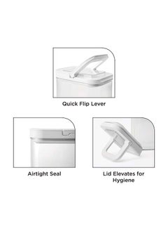 Cosmoplast Lock2Go Square Fliplock Canisters 4 Pcs. Set 2000 milliliter  - Image 3