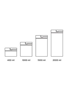 Cosmoplast Lock2Go Square Fliplock Canisters 4 Pcs. Set 2000 milliliter  - Image 4