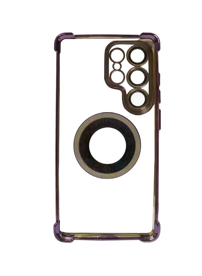 جيناو غطاء حماية شفاف نحيف لهاتف سامسونج جالكسي S25 ألترا - متوافق مع MagSafe، مقاوم للصدمات بمعايير عسكرية، مزود بوسائد هوائية، تصميم مطلي بالكهرباء - Image 4