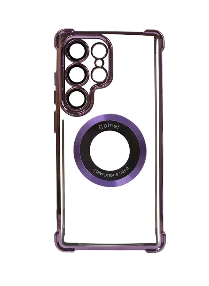 جيناو غطاء حماية شفاف نحيف لهاتف سامسونج جالكسي S25 ألترا - متوافق مع MagSafe، مقاوم للصدمات بمعايير عسكرية، مزود بوسائد هوائية، تصميم مطلي بالكهرباء - Image 2