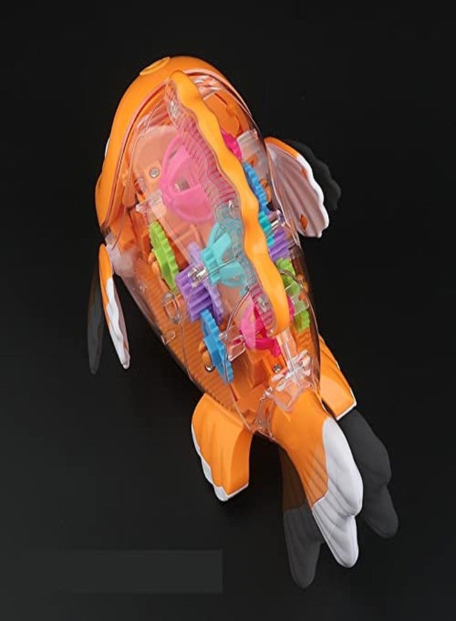 Sajani Transparant Gear Fish Toy for Girls & Boys | Transparent Fish Toy for Toddlers,Lighting Very Attractive for All (Pack - of 1) - Image 4
