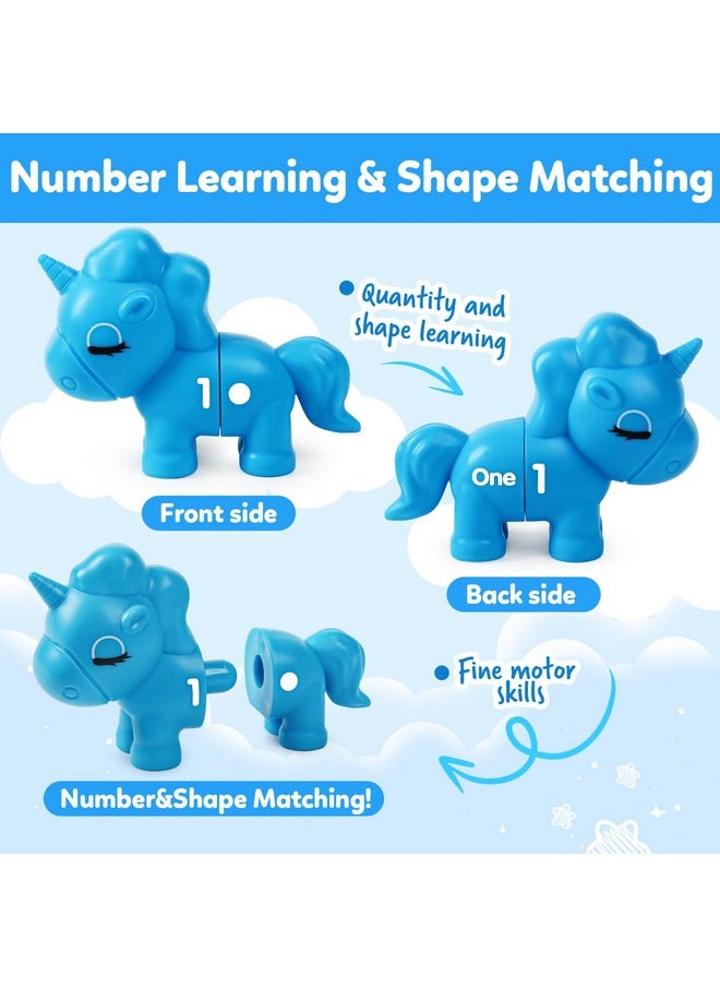 kizh - Matching Number Counting Sorting Game With Double-Sided 1 2 3 Number Preschool Learning Sensory Fine Motor Skill Math Educational Montessori Toys For 3 4 5 Year(10Pcs) - Image 1