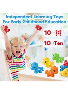 kizh Matching Number Counting Sorting Game With Double-Sided 1 2 3 Number Preschool Learning Sensory Fine Motor Skill Math Educational Montessori Toys For 3 4 5 Year(10Pcs)  - Image 4