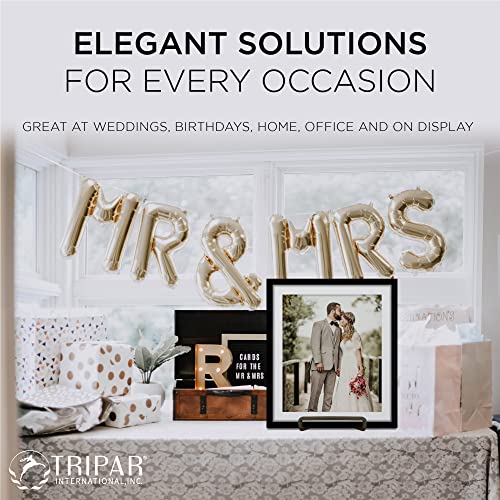 TRIPAR 6-Inch Metal Mahogany Painted Square Kitchen Book Holder/Stand, Wire Mini Easel, Small Photo Stands for Table, Display for Picture Frames, Plaques & Plates - Image 4