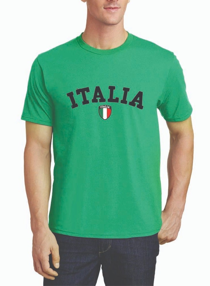 PRINTSHOP4ME Italian Adult Men's T-Shirt - Round Neck Short Sleeve Cotton T-Shirt - Great Gift for Travelers - Soft and Comfortable Tshirt - Italy Souvenir T-Shirt - Image 1