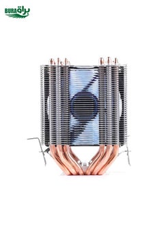 Desktop Computer 6 Copper Tube CPU Radiator Super Quiet Blue Light 3-pin Single Fan