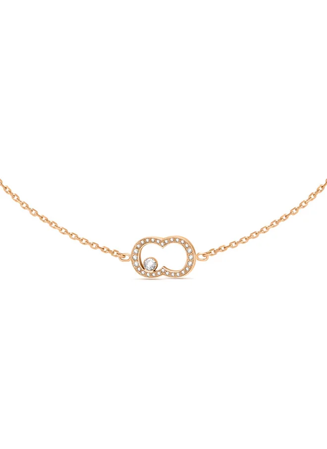 CERRUTI 1881 Bianca Rose Gold-Plated Necklace with Motif Pendant for Women