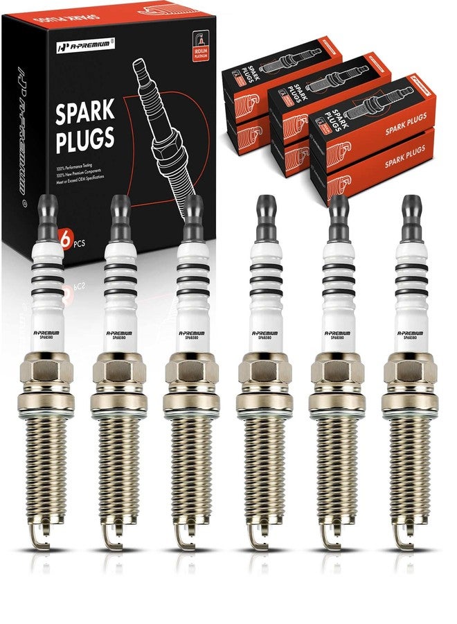 A-Premium Double Iridium Spark Plug Compatible with Lexus IS250 2006-2015, IS300 2016-2017, IS350 2006-2017, GS300 2006, GS350 2007-2011 2013-2015, GS450h 2007-2011, RC300 2016-2017, RC350, Pack of 6 - Image 1
