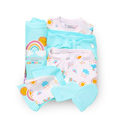 SuperBottoms Baby Gift Set for New Born - Skin-Friendly Newborn Essentials - Ideal Gifts for Newborn Baby – Unisex Clothing - 0-3 Months – 11 Pieces Baby Gift Hamper (Blue) - Image 2