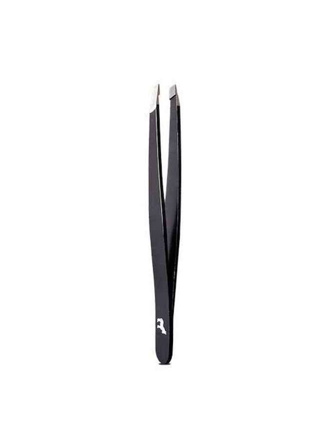 Slant Tip Tweezers Stainless Steel Slanted Precision For Men & Women | Pluck Eyebrows Lashes Unibrows Nose/Ear Hair Ingrowns & Splinters Removal | As Seen On Shark Tank