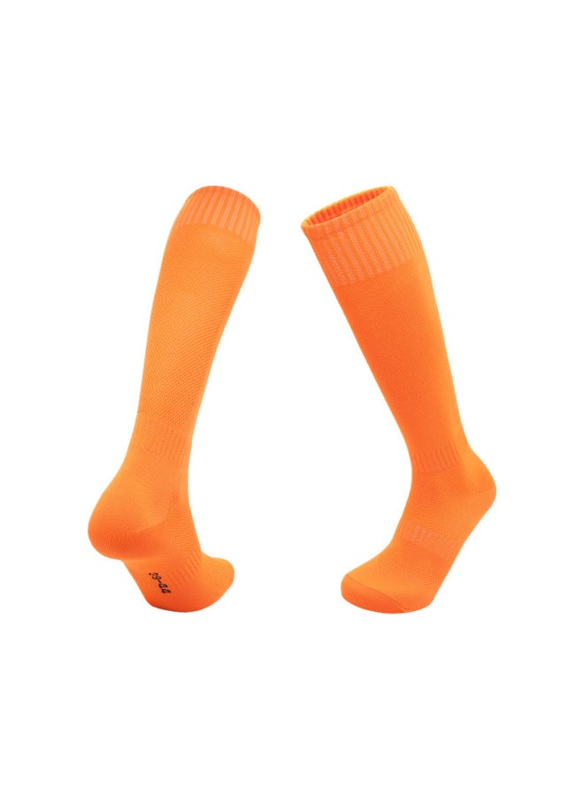 Thin Solid Color Adult Football Socks, Sweat-Absorbent Breathable Long Non-Slip Training Sports Socks
