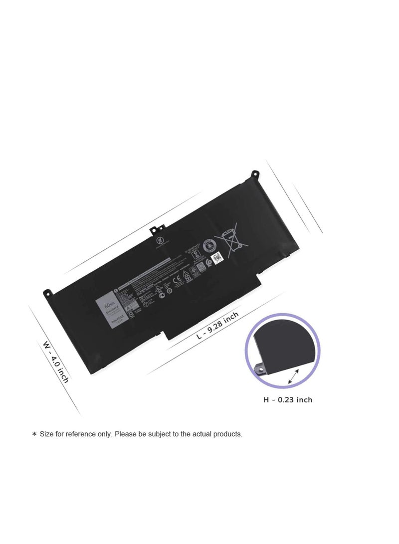 Terabyte Compatible New Replacement F3YGT Battery for //D.ell Latitude 12 7000 7280 7290/13 7000 7380 7390 P29S002/14 7000 7480 7490 P28S P28S001 P73G P73G002 Series DM3WC 0DM3WC DM6WC - Image 2