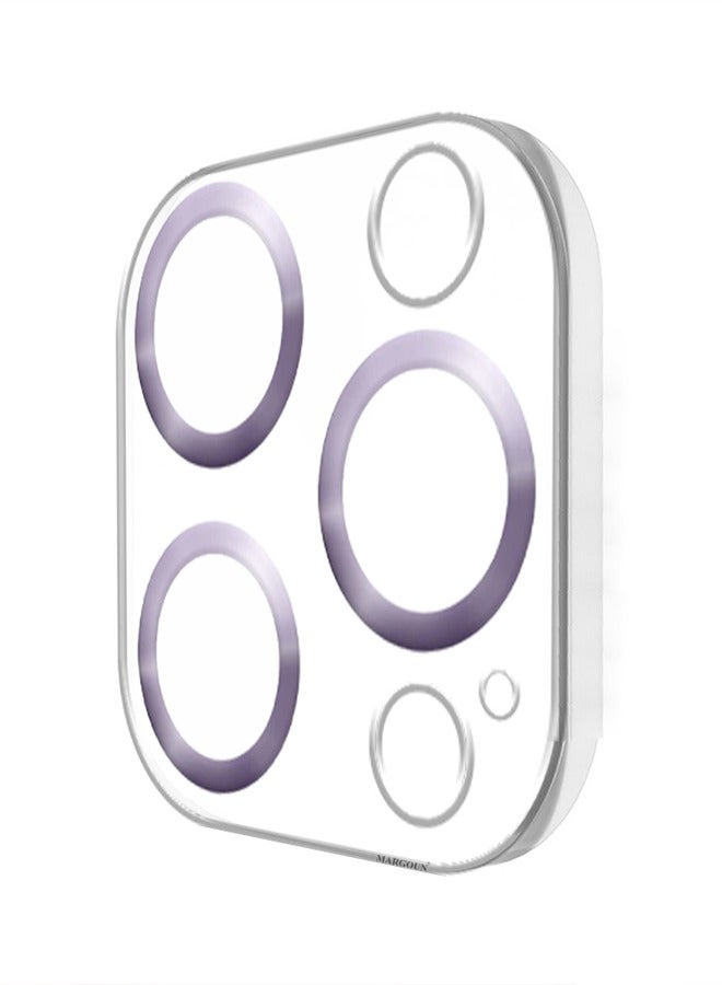 CATANES iPhone 15 Pro Camera Lens Protector Tempered Glass 9H Hardness Ultra HD Anti-Scratch Easy to Install Case Friendly Full Coverage Guard Light Purple - Image 5