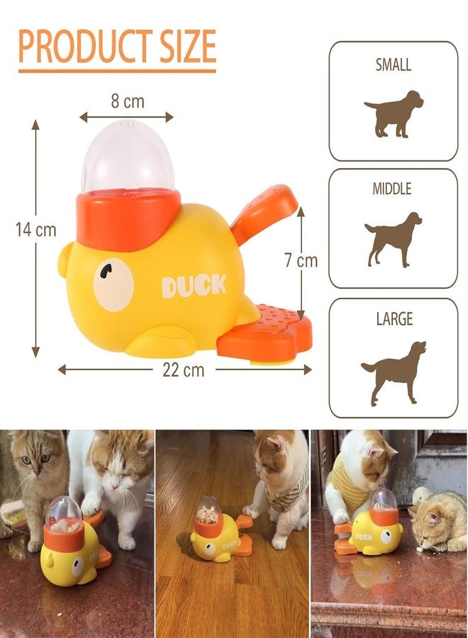 Dog Interactive Treat Dispenser Toy, 2-in-1 Duck Shaped Slow Feeder, Dog Food Treat Feeding Dispenser, Mentally Stimulating Toys for Small & Medium Dogs Cats Pets, Reduces Bloating Anti-Gulping - Image 3