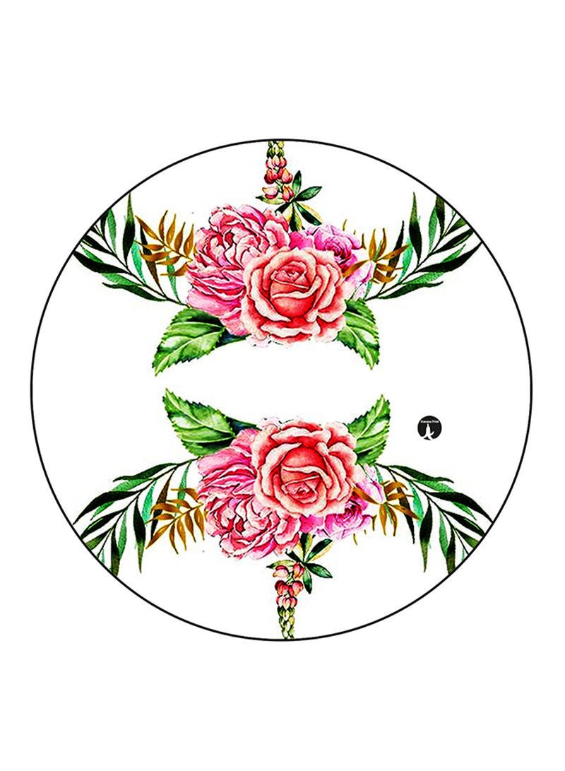 RKN Flowers Printed Fridge Magnet Round  Multicolour - Image 2