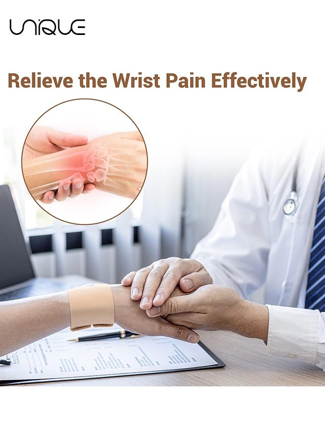 Unique - 2 Pack Wrist Brace for Carpal Tunnel, Ultra Slim Wrist Compression Strap Wrist Support for Pain Relief, Comfortable and Adjustable Wrist Brace for Daily Wear - Image 1