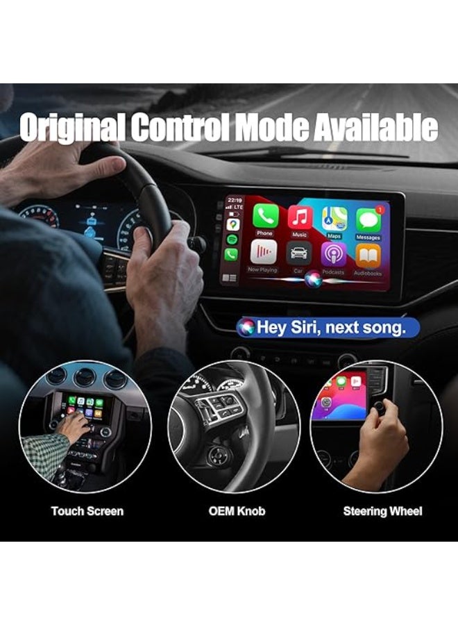 محول كار بلاي لاسلكي لهواتف iPhone – تحويل CarPlay السلكي إلى لاسلكي – مع كابل تمديد USB وType-C – متوافق مع iOS 10+ وسيارات 2016 وما بعدها - Image 2