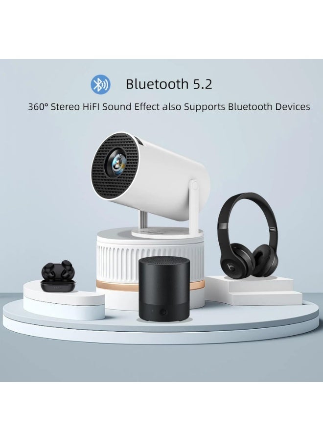 Portable mini gaming video projector, over 30,000 pre-loaded games, Android TV 11.0 smart projector, 360 ANSI, Wi-Fi and Bluetooth, 1080P HD, ideal for home theater and gaming. - Image 3