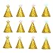 Fevoila Golden Star Birthday Hats 12 Pcs Golden Happy Birthday Party Hats with Shiny Star Party Supplies for Pets Kids Adults - Image 2