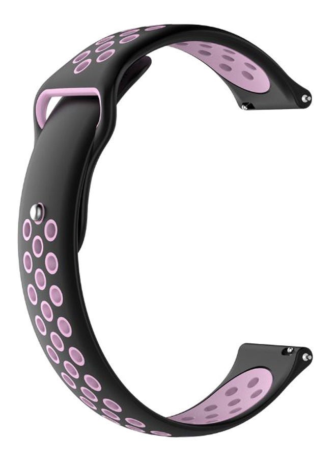 NIBEMINENT Replacement Wrist Band For Samsung Galaxy Watch 46mm Black/Pink - Image 1