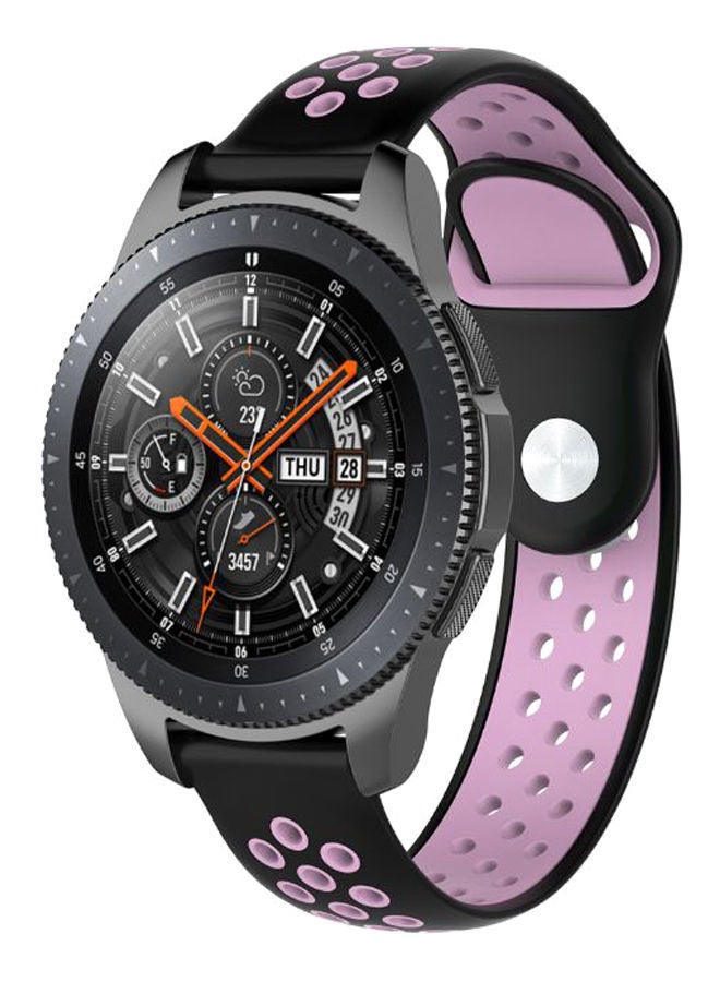NIBEMINENT Replacement Wrist Band For Samsung Galaxy Watch 46mm Black/Pink - Image 2