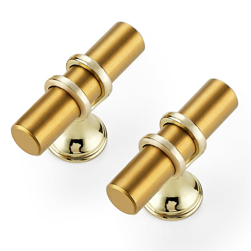 Ravinte Decor 25 Pack Brushed Brass Cabinet Knobs Gold Kitchen Cabinet Knobs Cabinet Pulls for Kitchen Cabinet Drawer Stainless Steel Dresser Knobs for Cabinet Hardware 2in Length Single Hole - Image 2