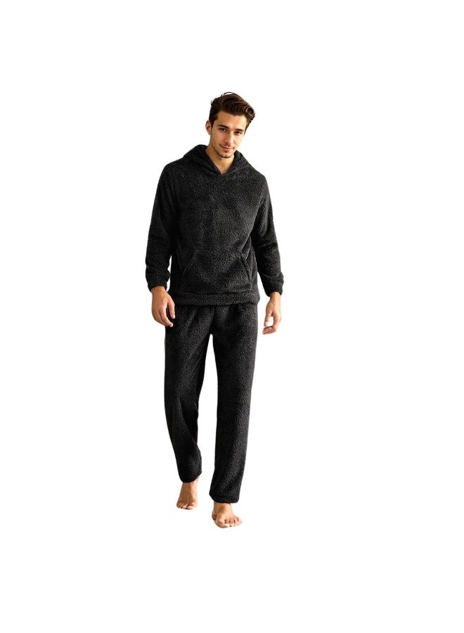 Men's two-piece faux fur pajama set - Image 2