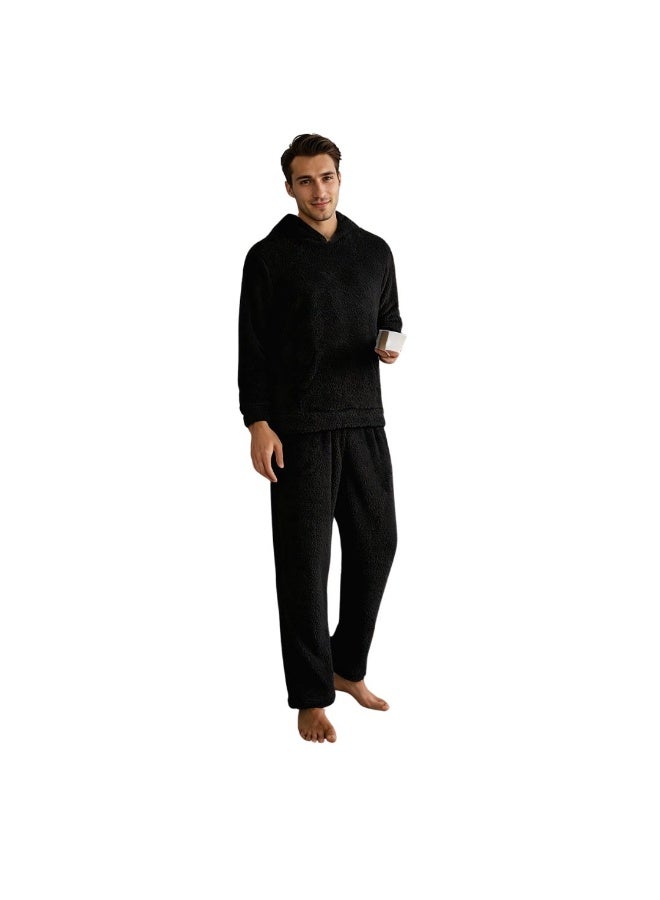 Men's two-piece faux fur pajama set - Image 1