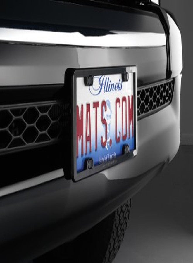 WeatherTech إطار لوحة ترخيص WeatherTech، إطار حماية منخفض الارتفاع مقاوم للعوامل الجوية - أسود (بدون غطاء) - Image 2