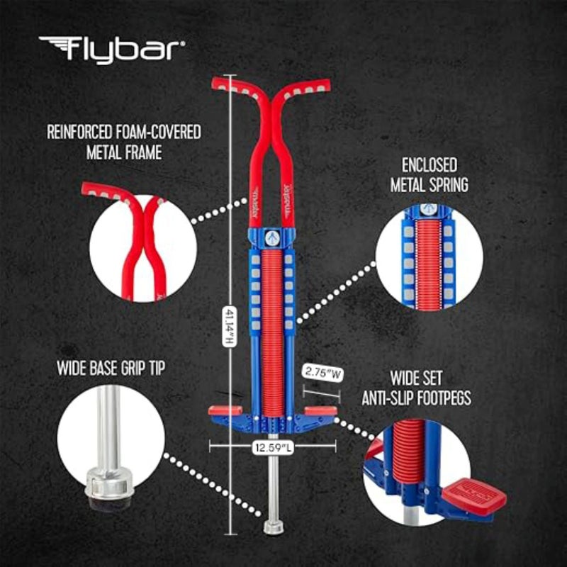 Flybar Master Pogo Stick for Kids Ages 9+, 80â€“160 lbs â€“ Easy Grip Handles â€“ Active Exercise Toy for Tweens & Teens â€“ Outdoor Toy with Non-Slip Foot Pegs for Boys and Girls â€“ No Assembly Needed - Image 3