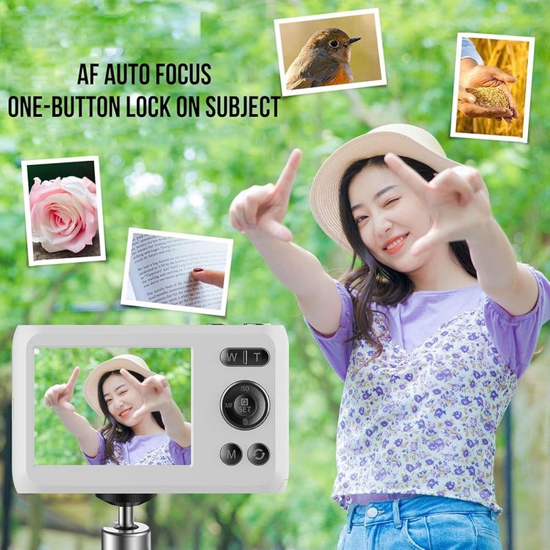 4K 64MP Digital Camera with 16X Zoom Anti Shake Autofocus Large LCD Display for Kids Boys Girls - Image 4